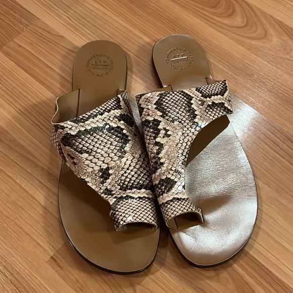 ATP Atelier Rosa sandal. Beige snake. Size 40 = US 10 - Picture 4 of 12